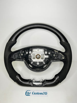Housses De Boutons De Volant Pour Mercedes Classe A, B, CLA, GLA, GLE, Etc. (2011-2019) - Noir, Plastique - Lot De 2