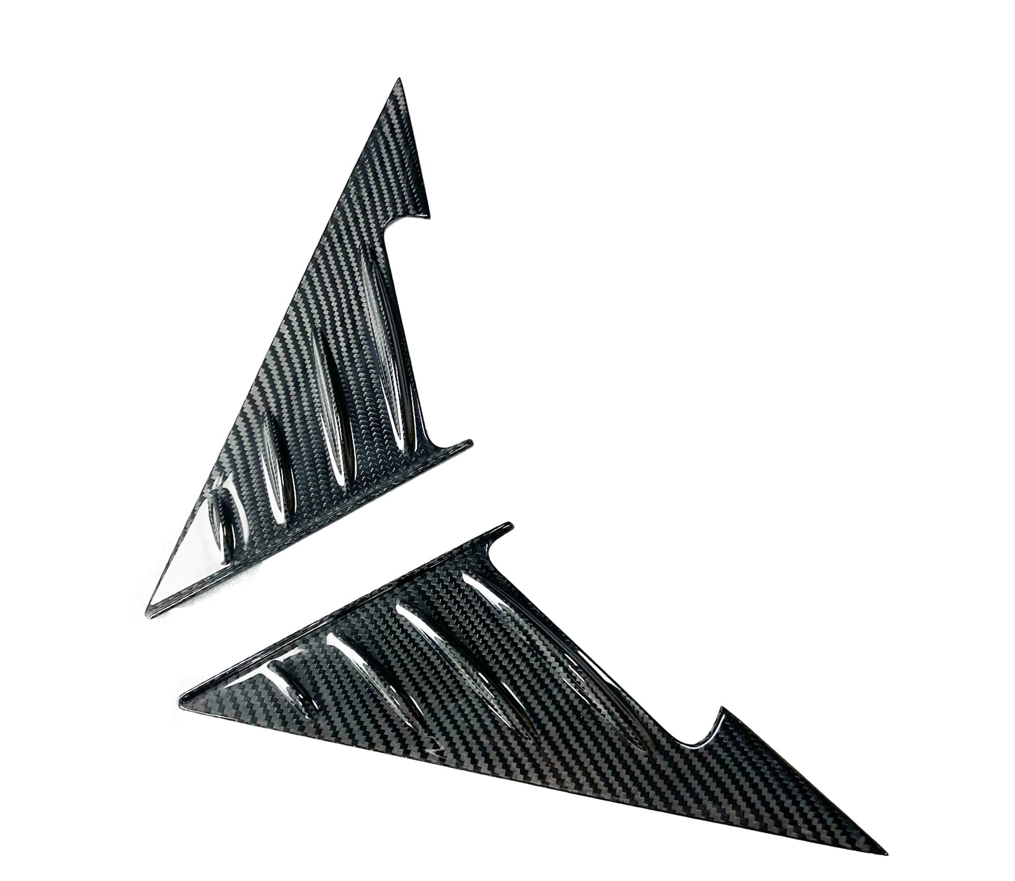 Garniture latérale de rétroviseur triangulaire en fibre de carbone pour BMW G87 M2
