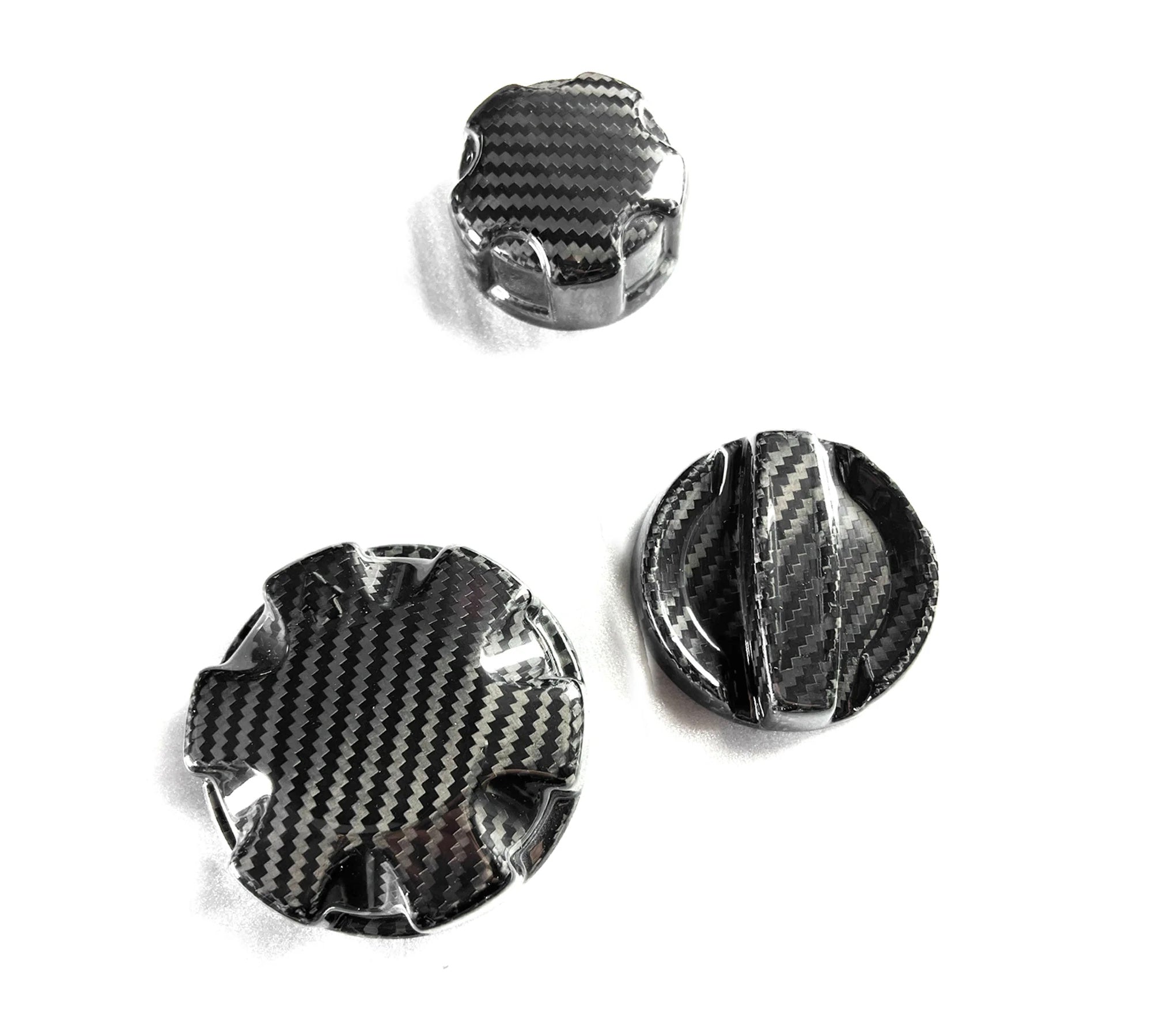 Ensemble de bouchons d'huile pour compartiment moteur en fibre de carbone pour BMW G80, G82, G87, X3M et X4M