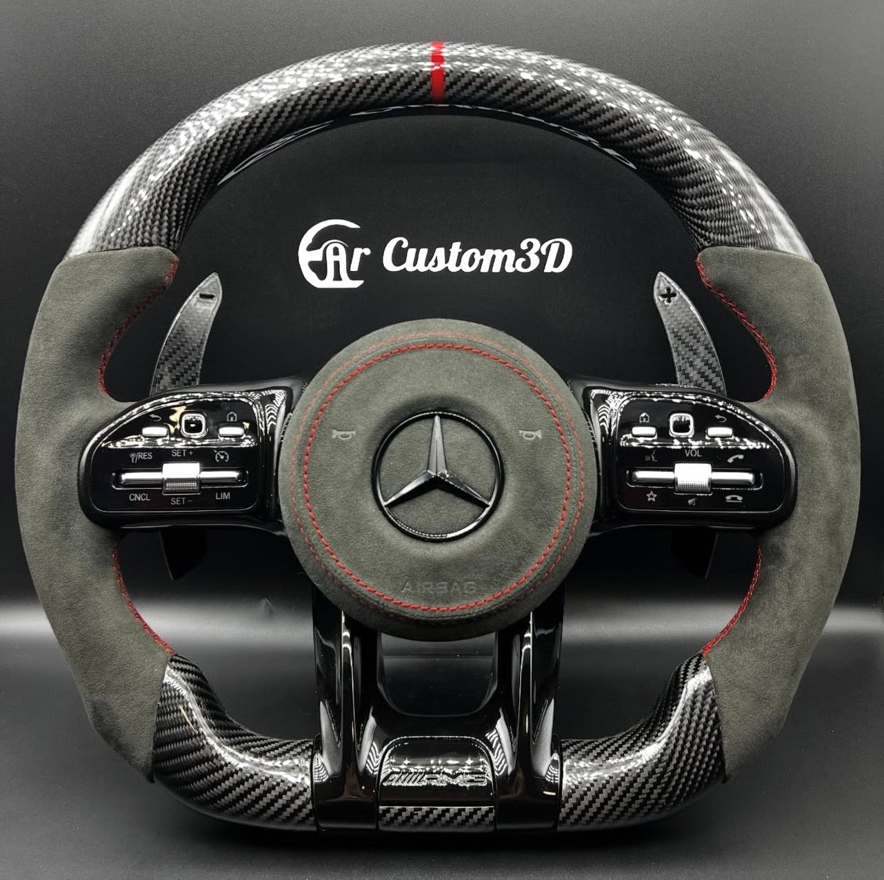 Volant Mercedes-Benz AMG 2015-2021 sur mesure avec LED CarCustom3D
