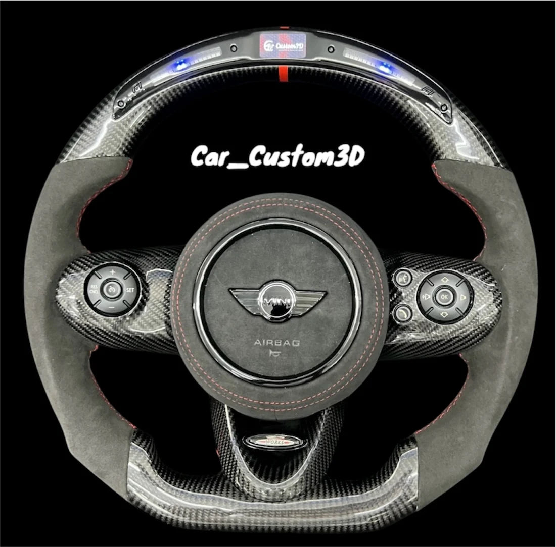 Volant MINI Cooper John Cooper Works F56 sur mesure avec LED CarCustom3D
