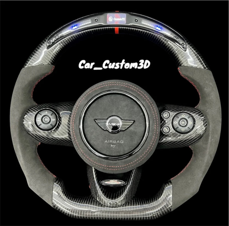 Volant MINI Cooper John Cooper Works F56 sur mesure avec LED CarCustom3D
