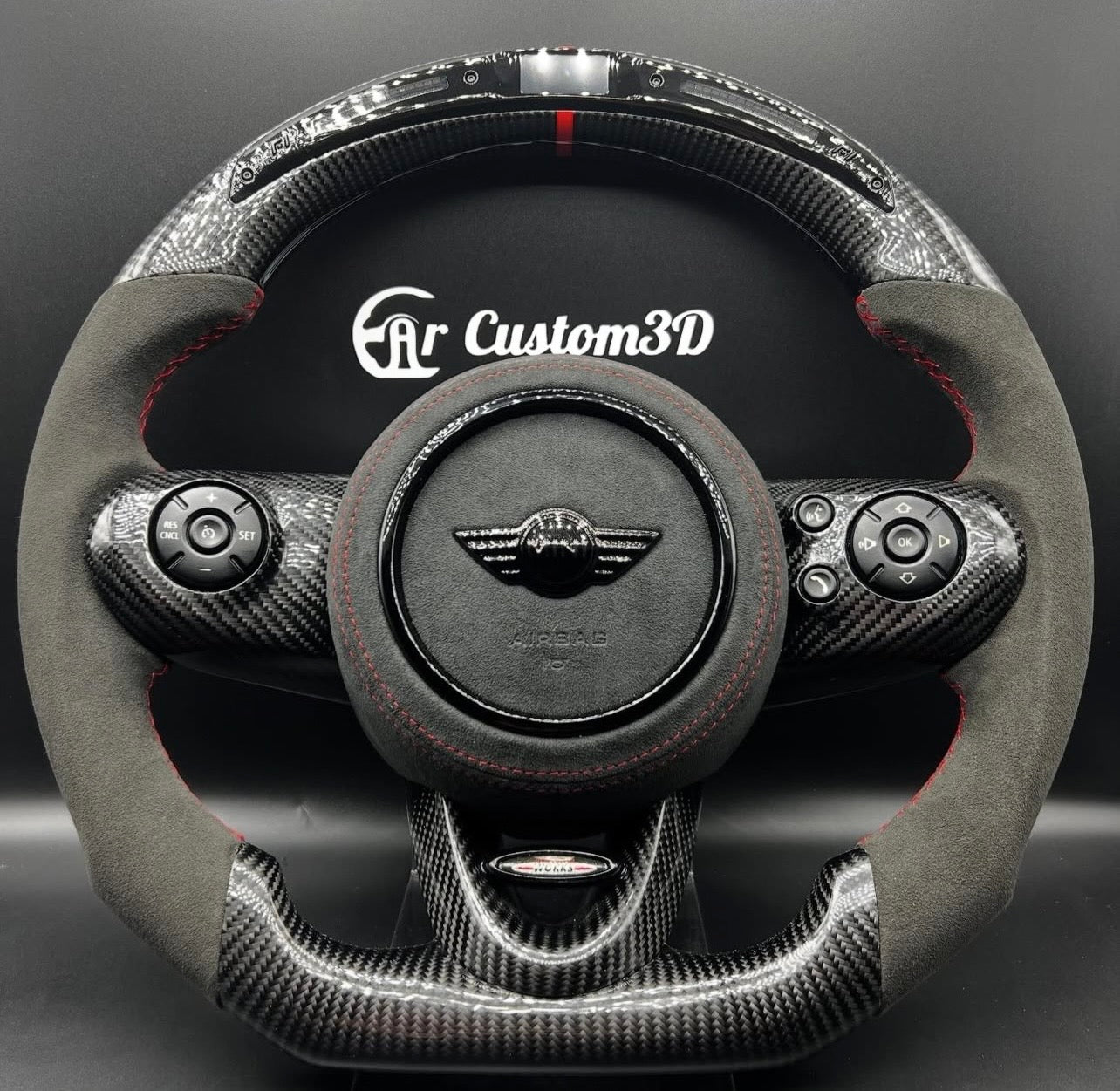 Volant MINI Cooper John Cooper Works F56 sur mesure avec LED CarCustom3D
