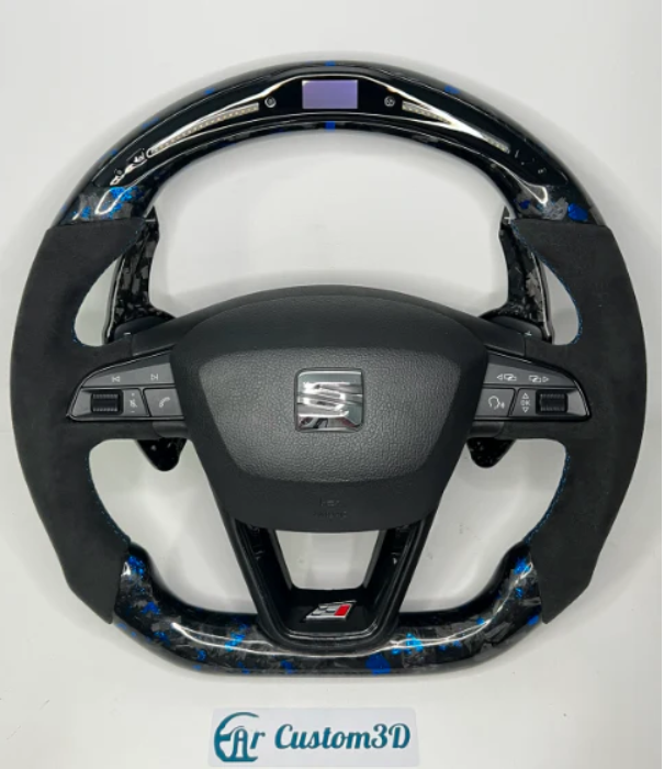 Volant SEAT Leon Ibiza Ateca Cupra FR 5F sur mesure avec LED CarCustom3D

